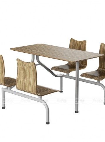 Bộ Bàn & Ghế dán uốn đồng màu| Nội thất Jager - Nhà máy sản xuất Nội thất cao cấp Jager