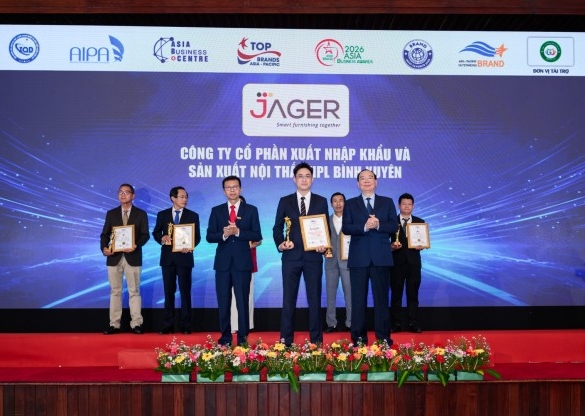NỘI THẤT JAGER ĐẠT TOP 10 THƯƠNG HIỆU TIÊU BIỂU CHÂU Á – THÁI BÌNH DƯƠNG 2026