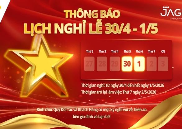 LỊCH NGHỈ LỄ 30/4 - 1/5/2026